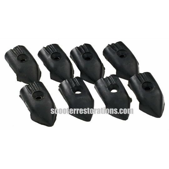 GP Legshield Strip Black Plastic Endcaps (Set of 8)