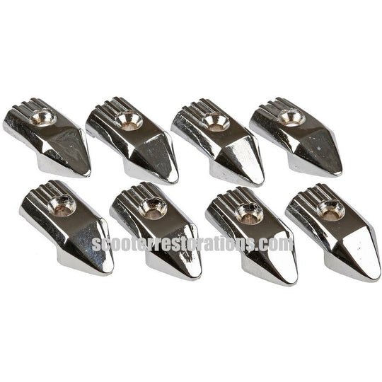GP Legshield Strip Chrome Endcaps (Set of 8)