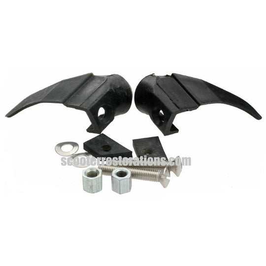 GP Black Plastic Sharks Teeth (Pair) & Screw Set