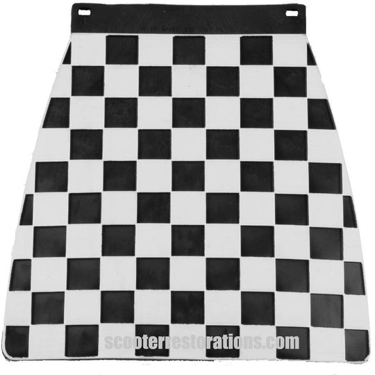 Rear Chequered Mudflap (Black & White)