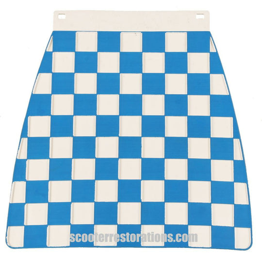 Rear Chequered Mudflap (Light Blue & White)