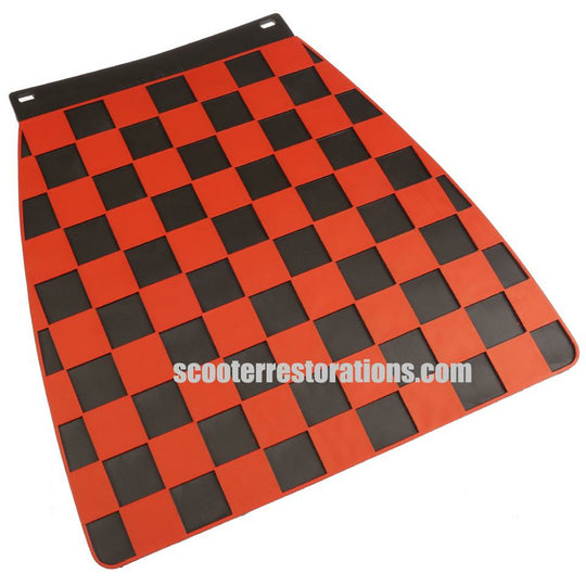 Rear Chequered Mudflap (Red & Black)