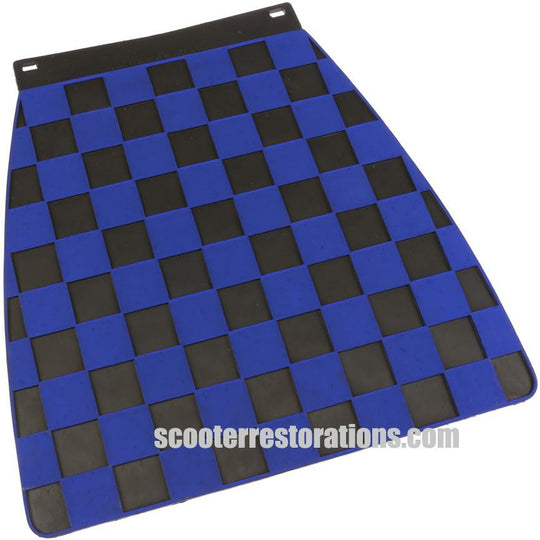 Rear Chequered Mudflap (Dark Blue & Black)