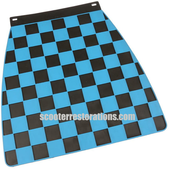 Rear Chequered Mudflap (Light Blue & Black)