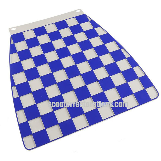 Rear Chequered Mudflap (Dark Blue & White)