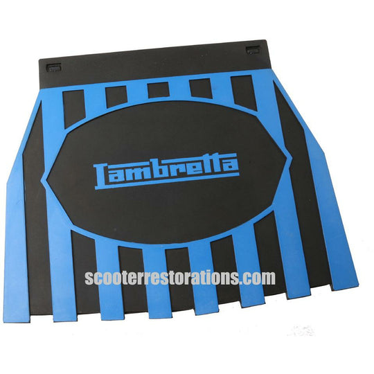 Rear Striped Mudflap (Blue & Black Stripes) with Lambretta Logo