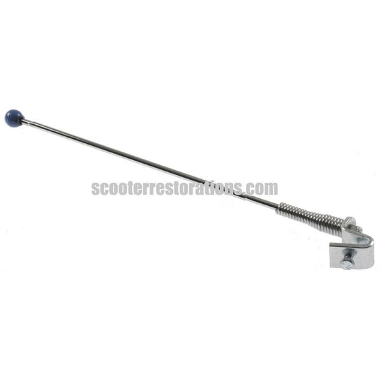 Chrome Aerial With Spring Base (9") Blue (Cuppini-Italy)