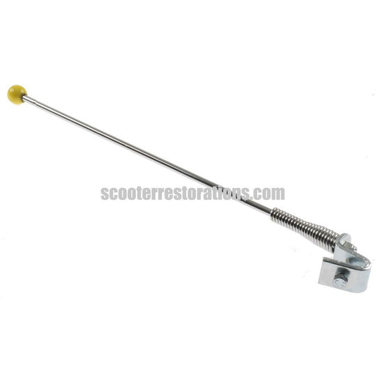 Chrome Aerial With Spring Base (9") Yellow (Cuppini-Italy)