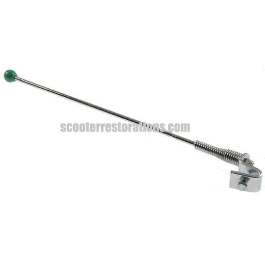 Chrome Aerial With Spring Base (9") Green (Cuppini-Italy)
