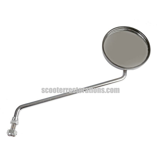 Round Mirror (Black) with 11" (280mm) Chrome Stem (Fiem) Italian