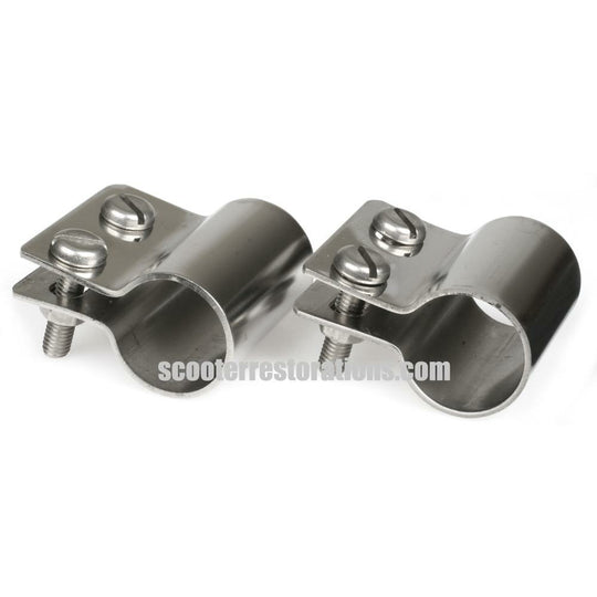 Stainless Steel Badge Bar Clamps (a pair)