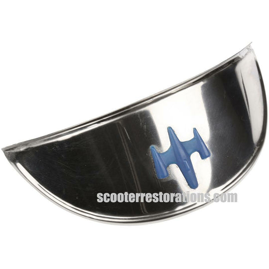 Headlamp Peak (Large) with Blue Plastic Gem (Stainless Steel)