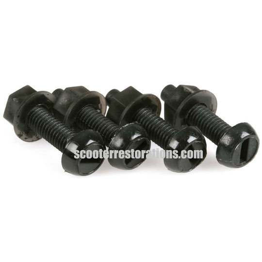 Number Screws & Nuts (Set of 4) Black Plastic