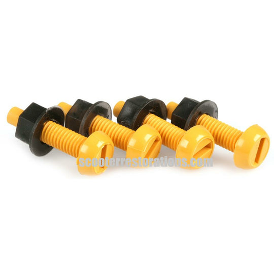 Number Screws & Nuts (Set of 4) Yellow Plastic
