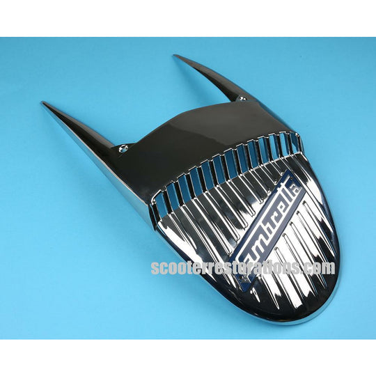 Series 1 & 2 Front Mudguard Clamshell Embellisher (Blue Lambretta Badge)