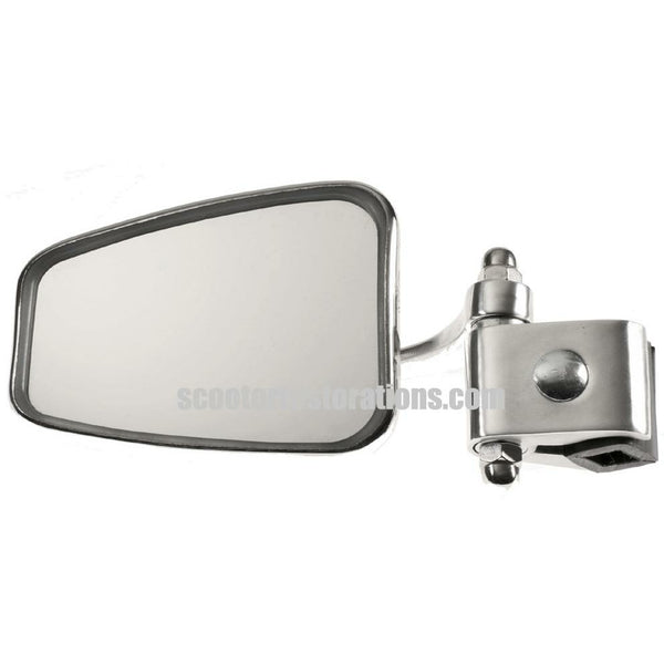 Stadium Chrome Fold-away Legshield Mirror (Trapezoidal Mirror) Left-Ha ...