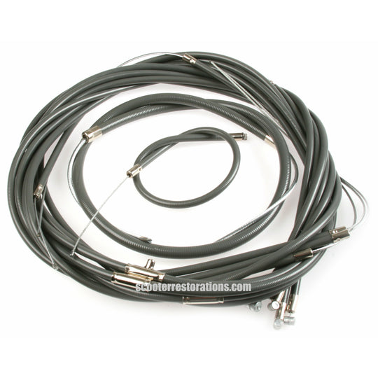 Cable Set Series 3 Friction Free with Cable Grease Nipples (Grey)