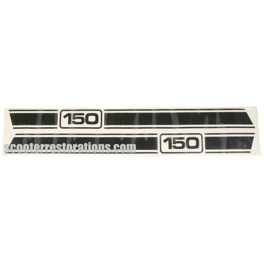 Serveta Jet 150 Side Panel Stripes (Matt Black) a Pair (Casa Lambretta C 381)