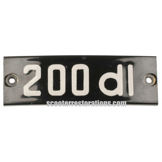 200DL Legshield Badge (Early SIL) Perspex
