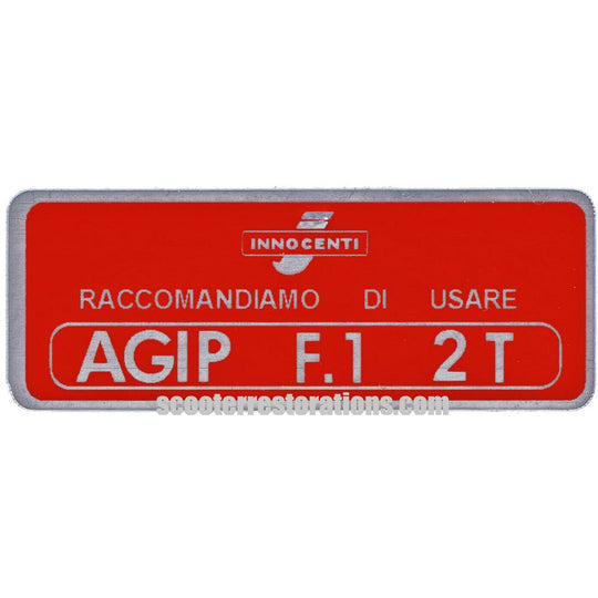 Petrol Flap Sticker (Red) Casa Lambretta C 226