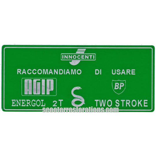 Petrol Flap Sticker (Green) Casa Lambretta C 222