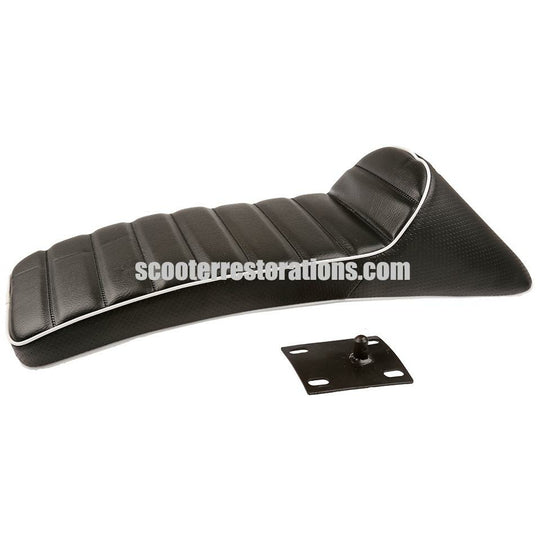 Racing Seat (Black) with White Piping