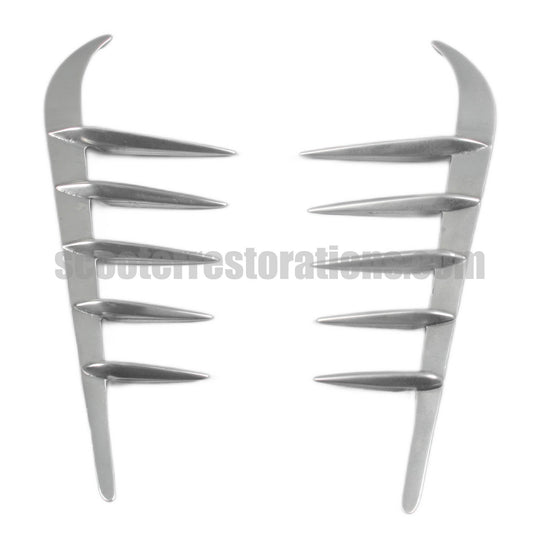 J-Range Side Panel Flashes with 5 Prongs (J-50 Special) a pair (Casa Lambretta C 203)