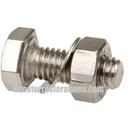 J-Range Silencer Tail Clamp Bolt, Nut & Washer (1, 3 & 4)