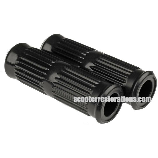 J-Range Handle Bar Grips J-50 in Black (a pair) Italian (Casa Lambretta L 54/B)
