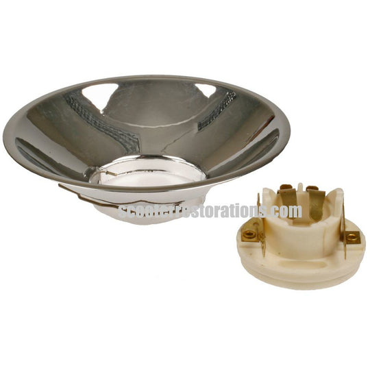 D/LD Headlight Reflector with Bulb Holder (Casa Lambretta E 8)
