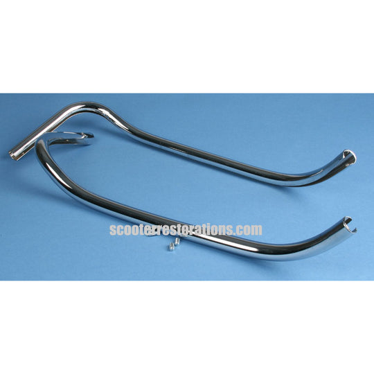 Model D Chrome Single Legshield Trim (a pair) Cuppini-Italy