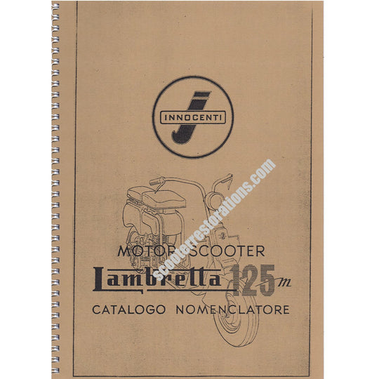 Lambretta Model A Spare Parts Catalogue (re-printed) Italian Text (Casa Lambretta P 60)