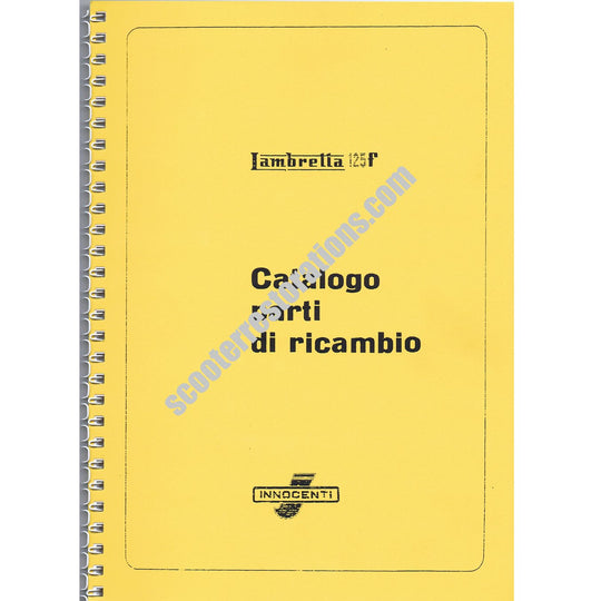 Lambretta Model F Spare Parts Catalogue (re-printed) Italian Text (Casa Lambretta P 68)