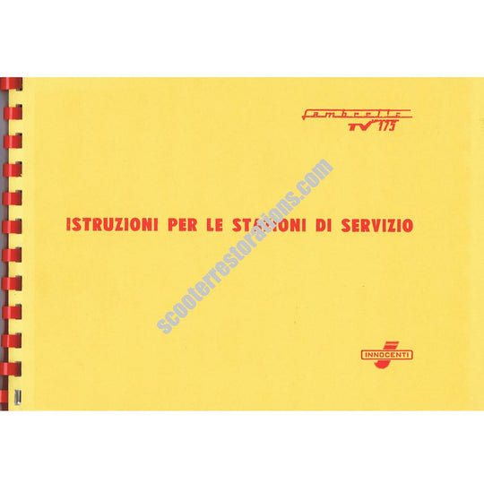 Lambretta TV175 Series 1 Workshop Manual (re-printed) Italian Text (Casa Lambretta P 84)
