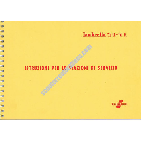 Lambretta LI125 & LI150 Series 1 Workshop Manual (re-printed) Italian Text (Casa Lambretta P 85)