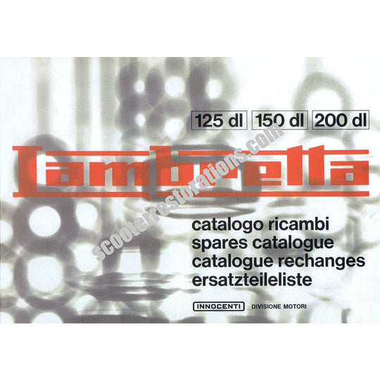 Lambretta GP125/150 & 200 Spare Parts Catalogue (re-printed)