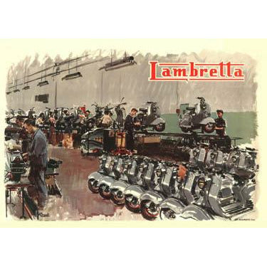 LD French Lambretta Factory Poster