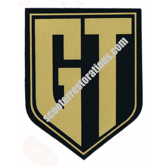 GT Sticker (Black and Gold) Original 1960s N.O.S