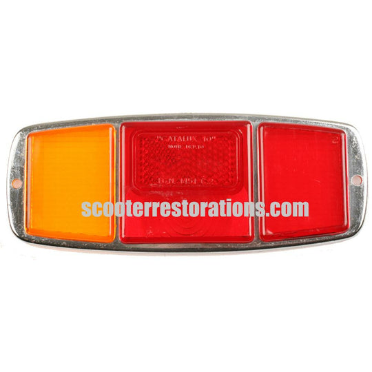 Lambro 450/500/550 3-Wheeler Left-Hand Rear Light Frame with Lens (Innocenti)
