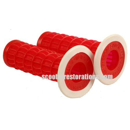 Bike/Bicycle Handle Bar Grips (Plastiche Cassano-Italian) I/D 22mm (Red)