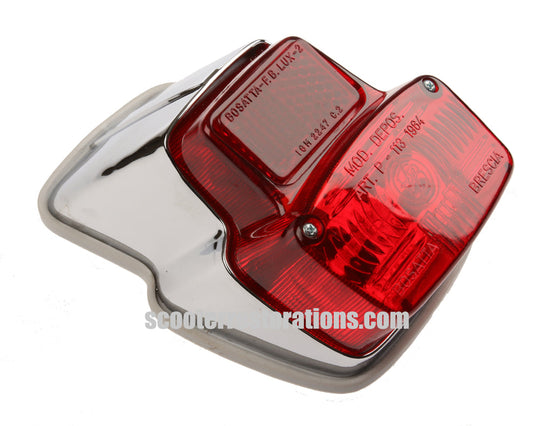 Vespa Rear Light Unit (Chrome Body) 50 90 100 Primavera 125
