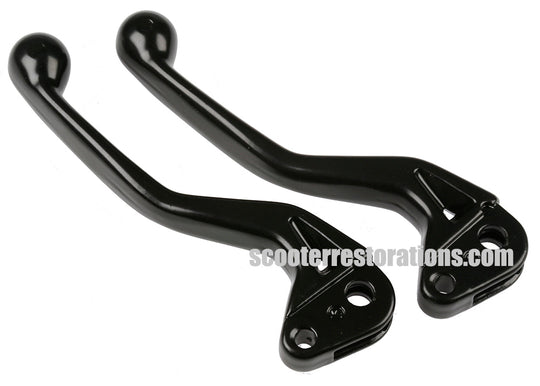 Vespa Dog Leg Handlebar Levers (PK50 PK100 PK125) Black (FA Italia)