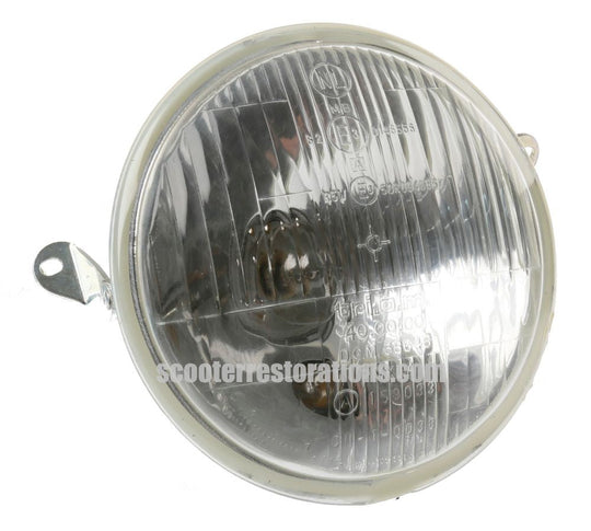Vespa Headlight Unit with Bulb Holder & Bulbs (P Range LML) Triom