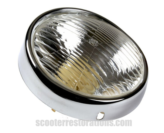 Vespa Headlight Unit with Bulb Holder & Rim (GS Sportique VBA VBB) Italian