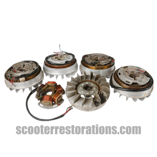 J-Range Flywheel 6-Pole (SIL) Short Fins & 12V Stator Plate (Slightly Damaged & Dirty) Buy 5 Deal
