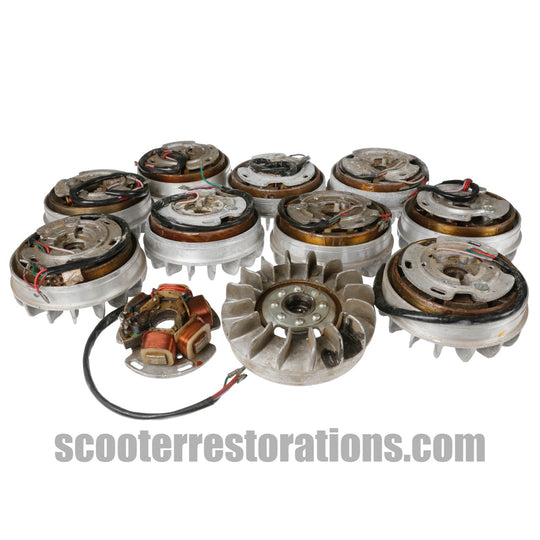 J-Range Flywheel 6-Pole (SIL) Short Fins & 12V Stator Plate (Slightly Damaged & Dirty) Buy 10 Deal