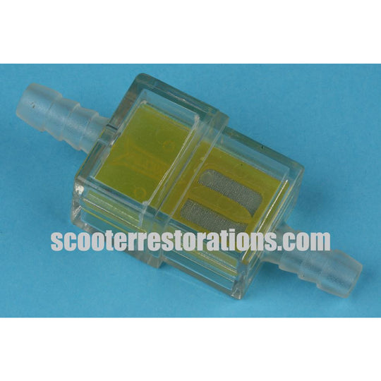 Square In-Line Fuel Filter (Clear/Yellow)