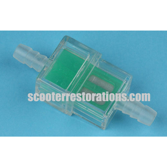 Square In-Line Fuel Filter (Clear/Green)