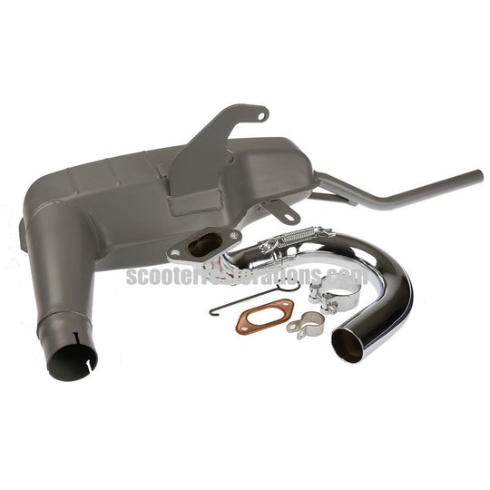 42mm Clubman Exhaust & Chrome U-Bend (Silver)