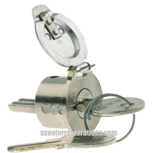 Steering Lock with Flap & Keys (Casa Lambretta C 136/A) Series 1 & 2